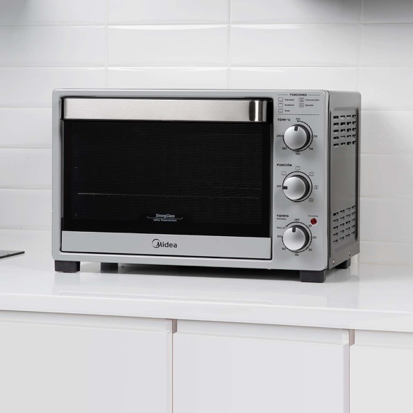 Horno Electrico Midea 32 Litros Acero 1500W Timer Luz TO-M332SAR4