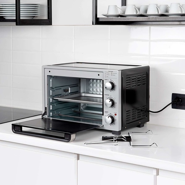 Horno Electrico Midea 32 Litros Acero 1500W Timer Luz TO-M332SAR4