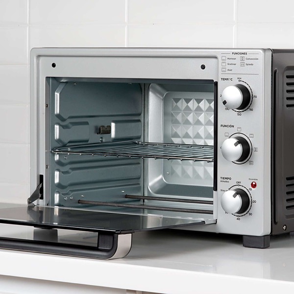 Horno Electrico Midea 32 Litros Acero 1500W Timer Luz TO-M332SAR4