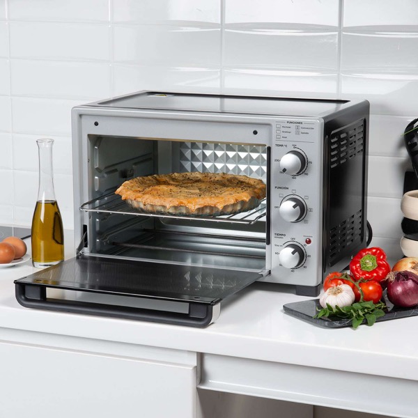 Horno Electrico Midea 32 Litros Acero 1500W Timer Luz TO-M332SAR4
