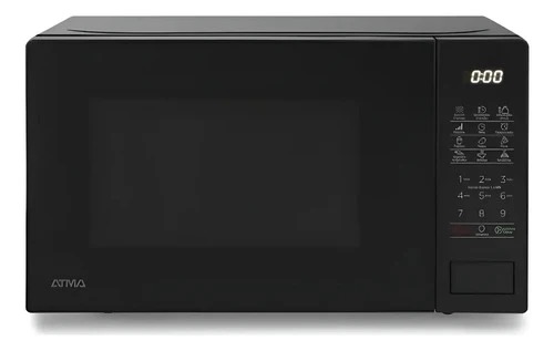 Microondas Digital Atma MATDB20UBN negro 20 litros vista frontal