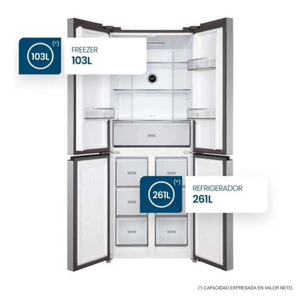 Heladera Philco NPHSM364XTI Multidoor Inverter No Frost 364L Inox