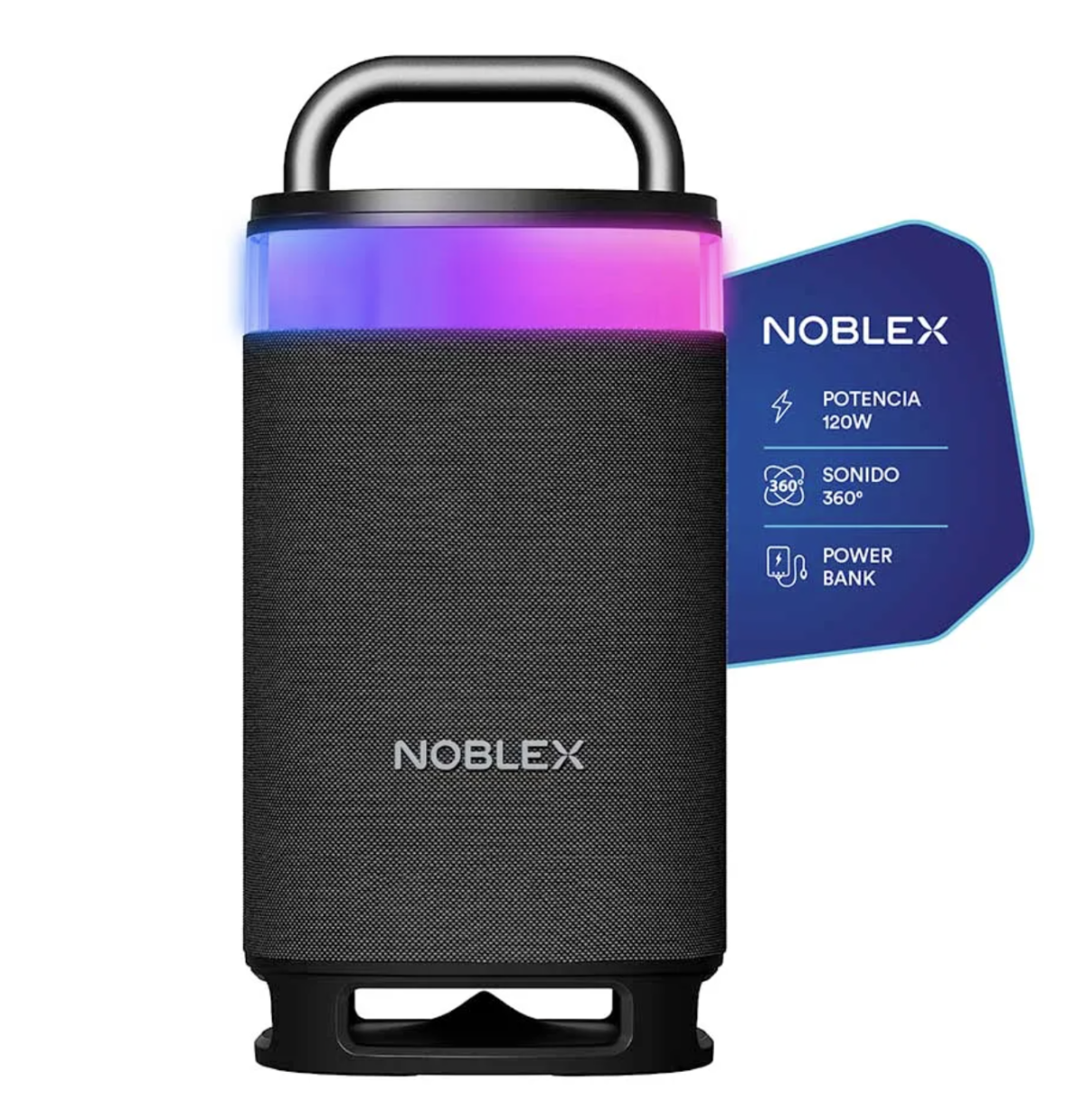 Parlante Portátil Noblex TSN1500N 120W Sonido 360° Bluetooth 5.3 IPX5