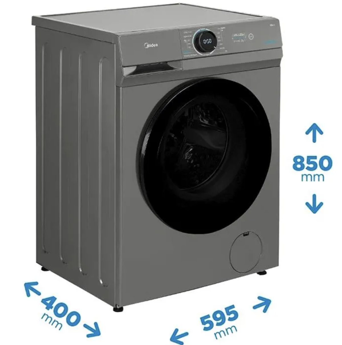 Lavarropas Midea 6 Kg 1000 RPM MF100W60/T-A1 Color Titanio