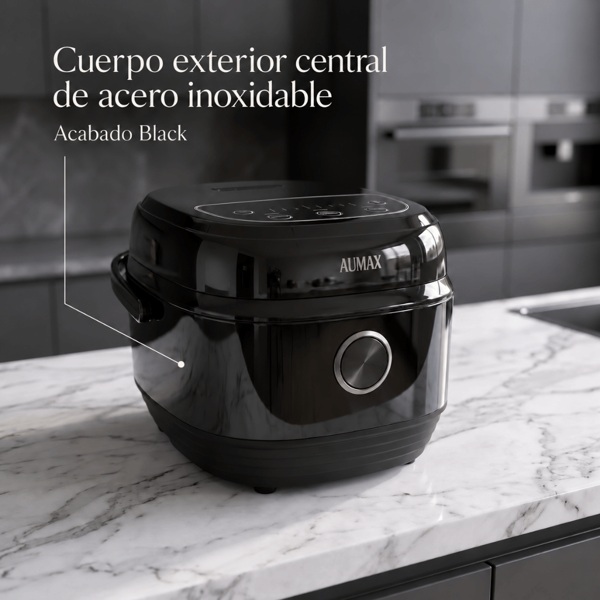 Cuerpo exterior central de acero inoxidable acabado Black Aumax Neo
