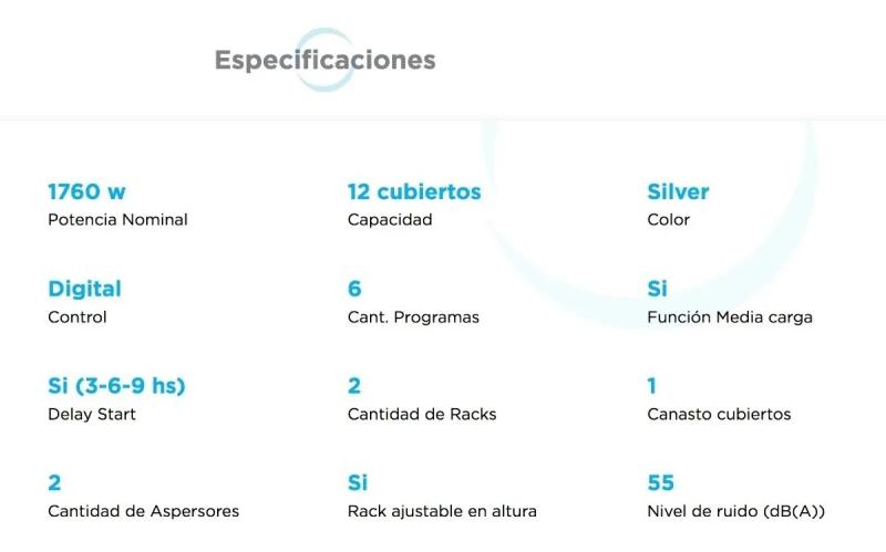 Lavavajillas Midea 12 Cubiertos De-312sar1 Plata A+