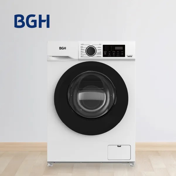 Lavarropas Bgh Inverter Carga Frontal 6kg Bwfe06w24ar Blanco
