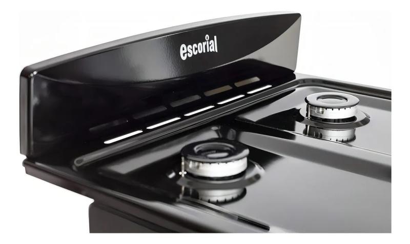 Cocina Negra Escorial Candor S2 Negra 4 Hornallas Visor Y Parilla Gas Natural