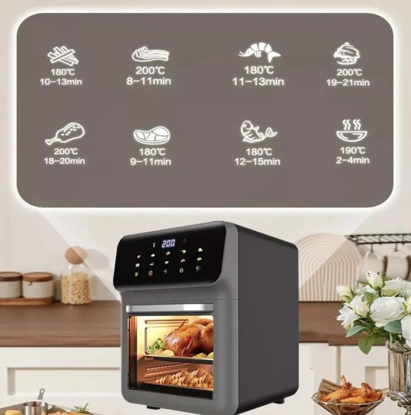 Freidora De Aire Embassy Ff1013 10 Lts 1500 W Digital Visor