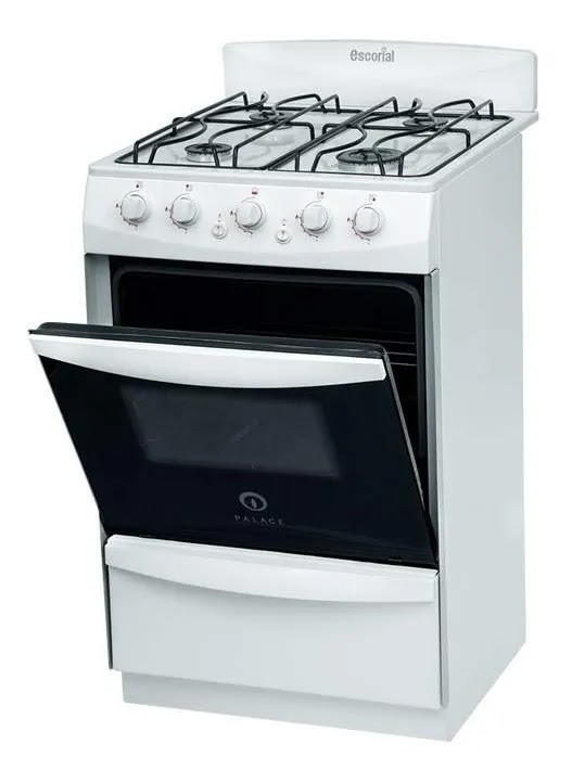 Cocina Escorial Palace Cristal 50cm Blanca Gas Natural