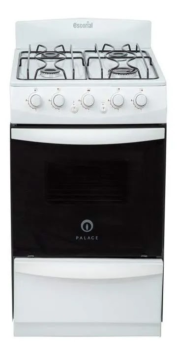 Cocina Escorial Palace Cristal 50cm Blanca Gas Natural
