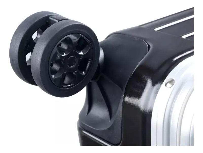 Valija Aumax Magna Black Silver Mediana 24 Marco De Aluminio