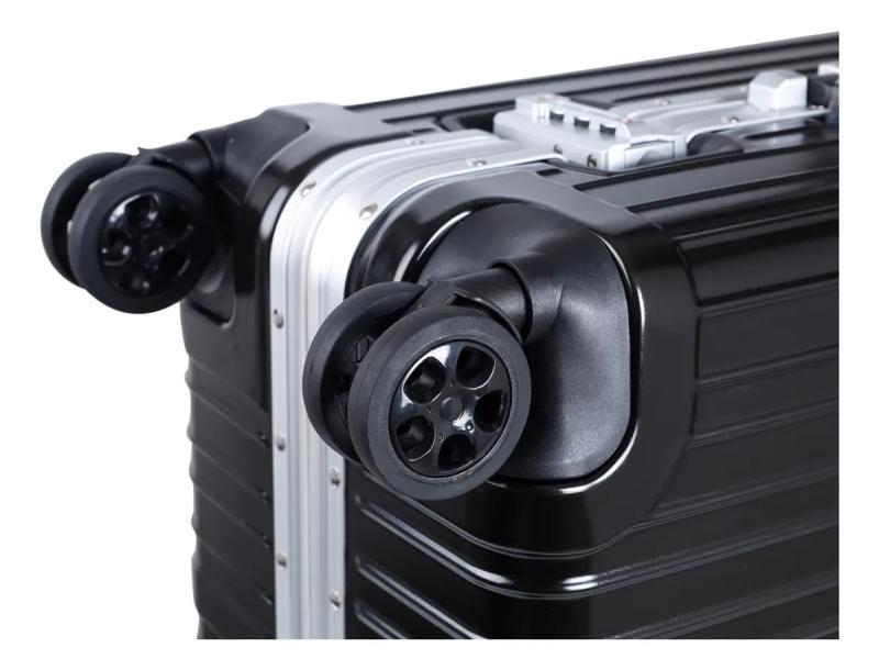 Valija Aumax Magna Black Silver Grande 28 Marco Aluminio 76x51x32 Cm Tsa