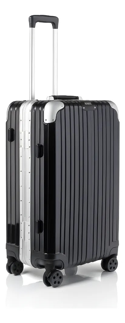 Valija Aumax Magna Black Silver Grande 28 Marco Aluminio 76x51x32 Cm Tsa