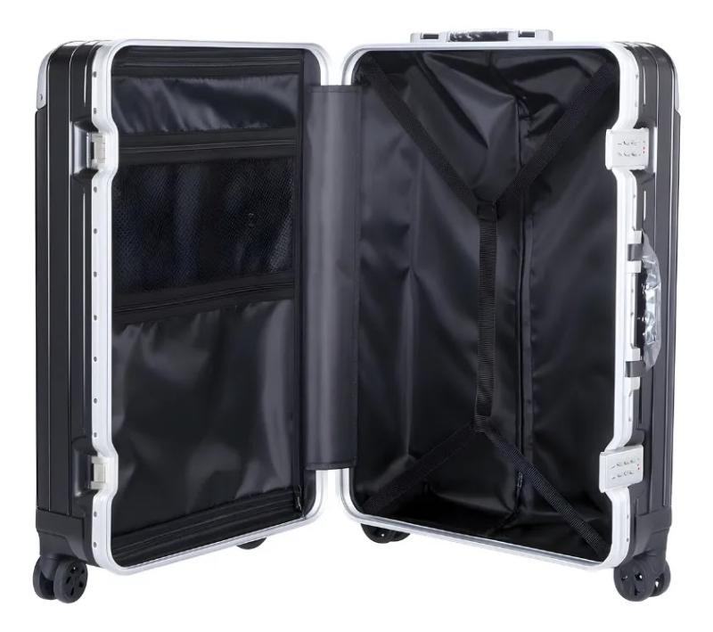 Valija Aumax Magna Black Silver Grande 28 Marco Aluminio 76x51x32 Cm Tsa