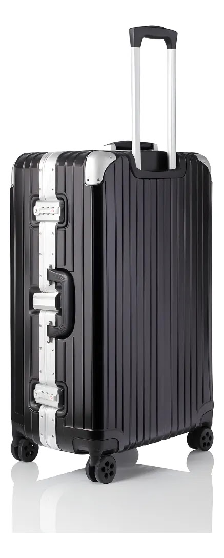 Valija Aumax Magna Black Silver Grande 28 Marco Aluminio 76x51x32 Cm Tsa