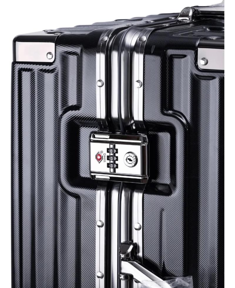 Valija Aumax Luxor Black Gunmetal Grande Marco De Aluminio Tsa