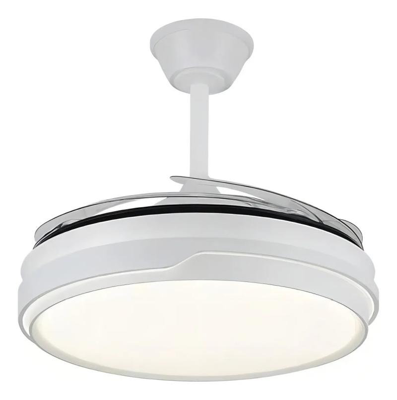 Ventilador De Techo Embassy Aspas Retractiles 70w Luz Led