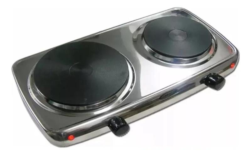 Anafe Eléctrico - Embassy Hp3b Color Acero Inoxidable - 2 Hornallas