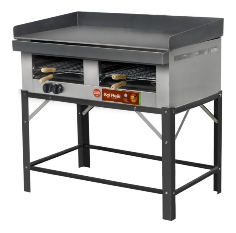 Plancha Lomitera Hamburguesera Sol Real 100x60 Con Carlitero