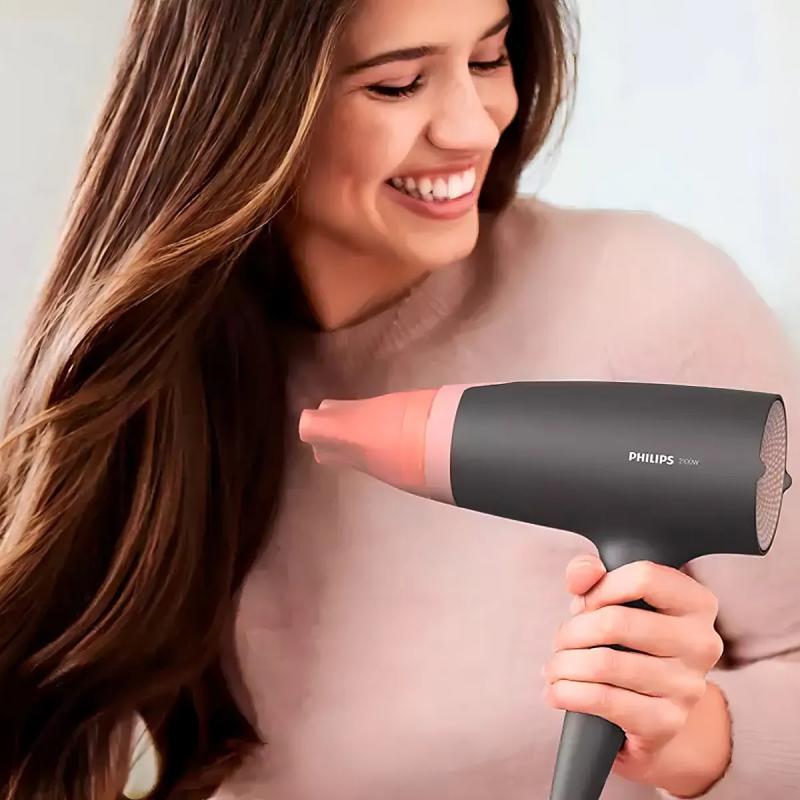Secador De Pelo Philips Thermo Protect Bhd350/10 2100w Color Negro/rosa