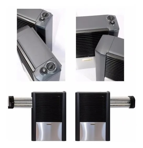 Calefactor Coppens TB 6000 TERMOSTATO Peltre Acero DERECHA