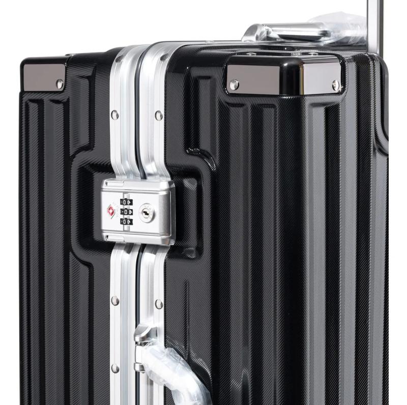 Valija Aumax Luxor Cabina 20 Aluminio 54x34x24 Cm Black /  Silver