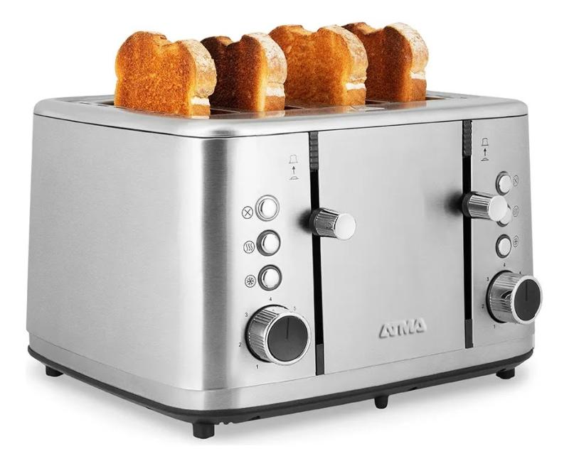 Tostadora Atma To9000ip 4 Panes 1850 Watts Acero