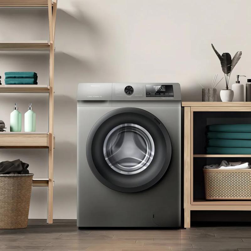 Lavarropas Hisense Wfqp8014t Inverter 8 Kilos Gris