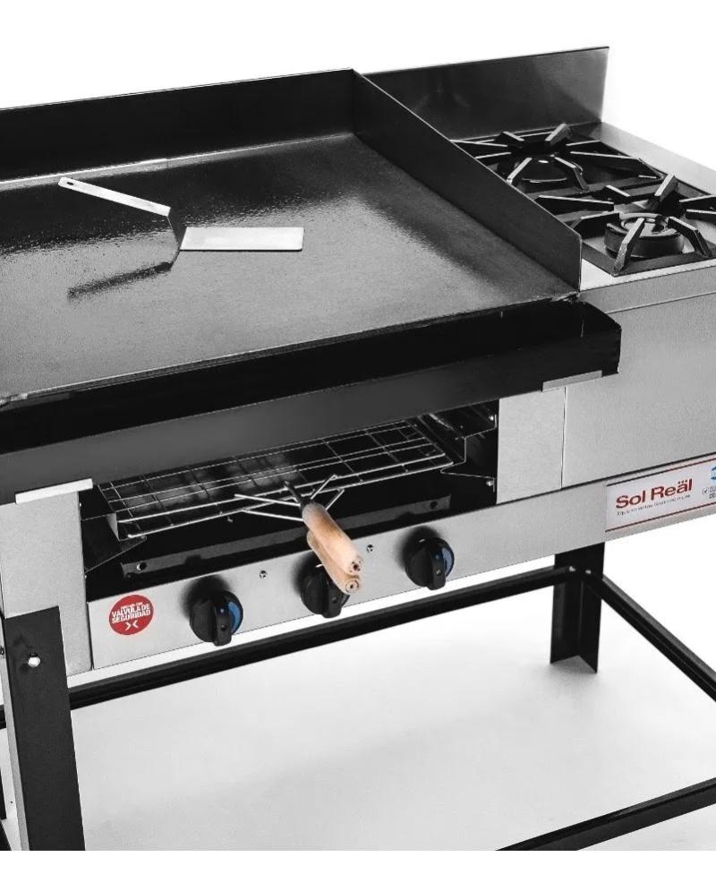 Plancha Lomitera Sol Real 277 Con Anafe Y Carlitero Acero
