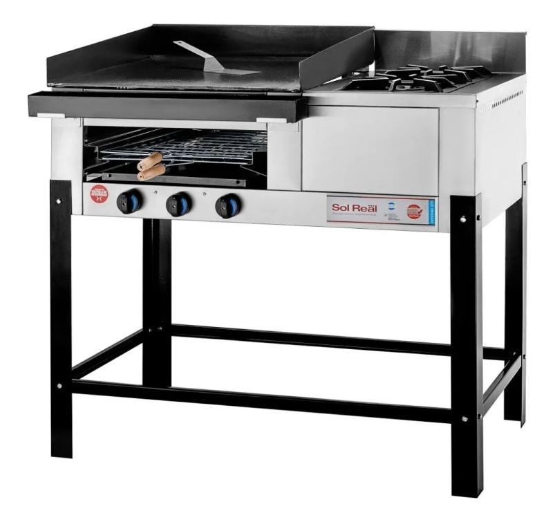 Plancha Lomitera Sol Real 277 Con Anafe Y Carlitero Acero