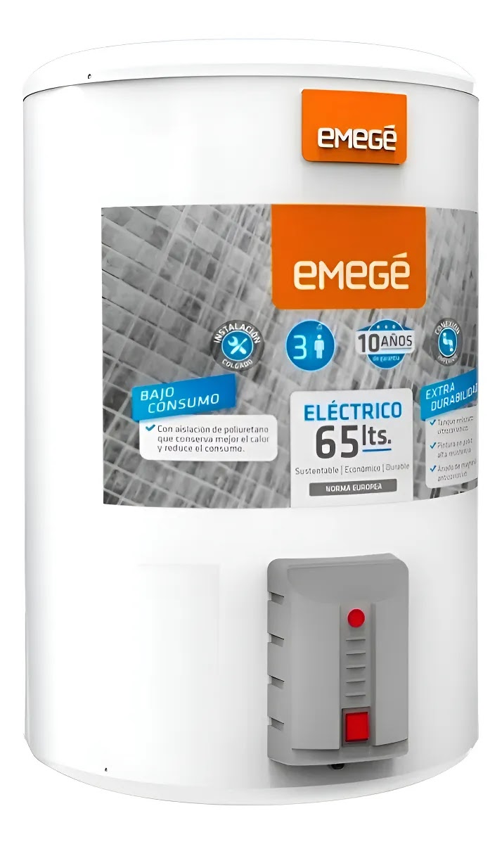 Termotanque Emege Electrico 65 Litros Carga Inferior 1500w