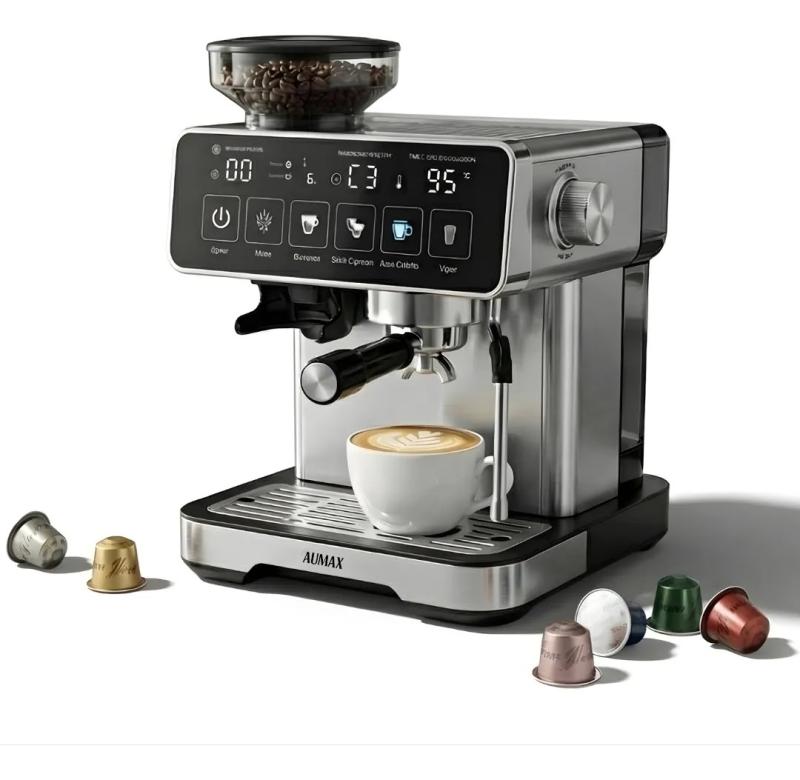 CAFETERA EXPRESS ZAFIRA CM-301CG 20 BARES MOLINILLO 2 EN 1 AUMAX