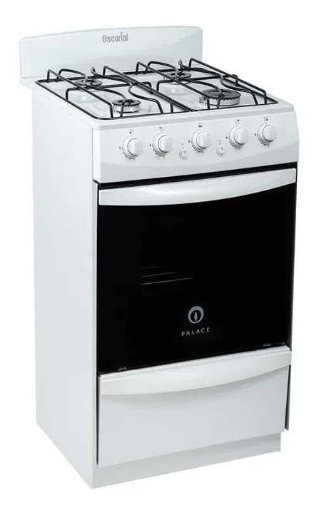 Cocina Escorial Palace Cristal Blanca A Gas Envasado Con Luz Y Encendido