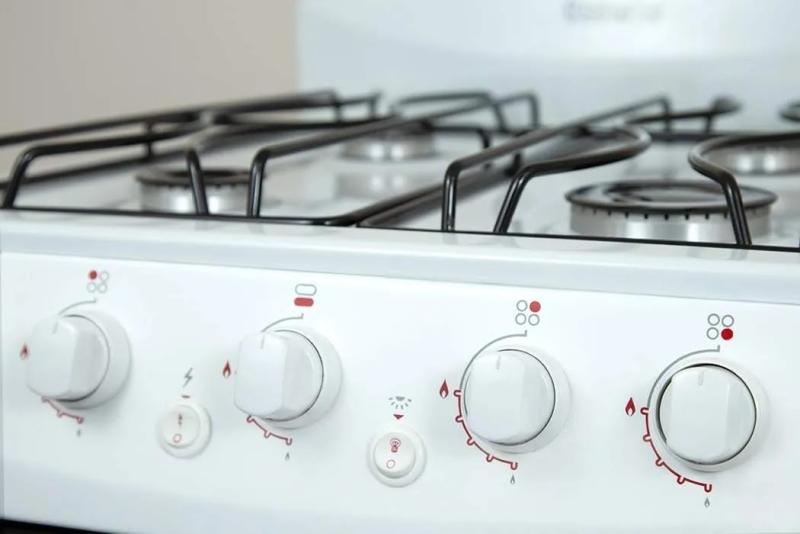 Cocina Escorial Palace Cristal Blanca A Gas Envasado Con Luz Y Encendido