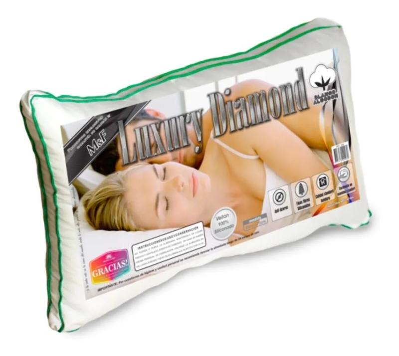 Combo X 2 Almohada Nube Luxury Diamond Vellon 70x40 
