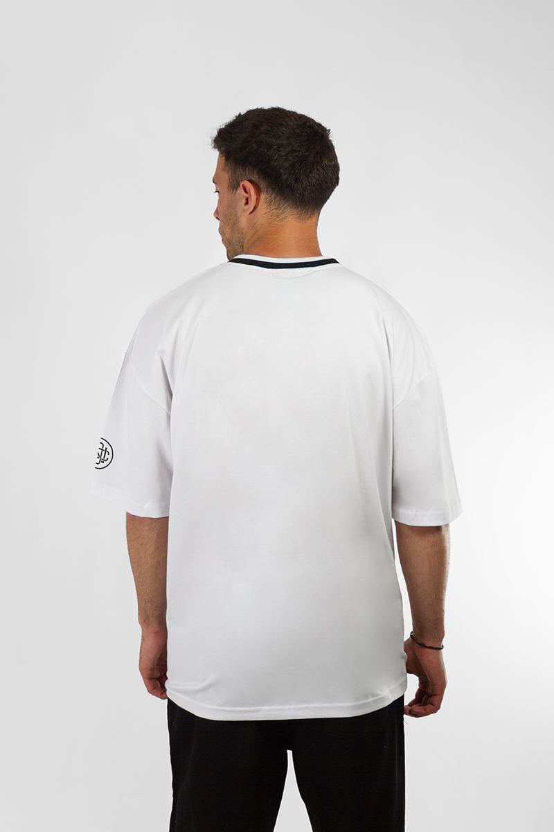 Remera Ocn Hombre K-Neck Blanco Oversize 7021A