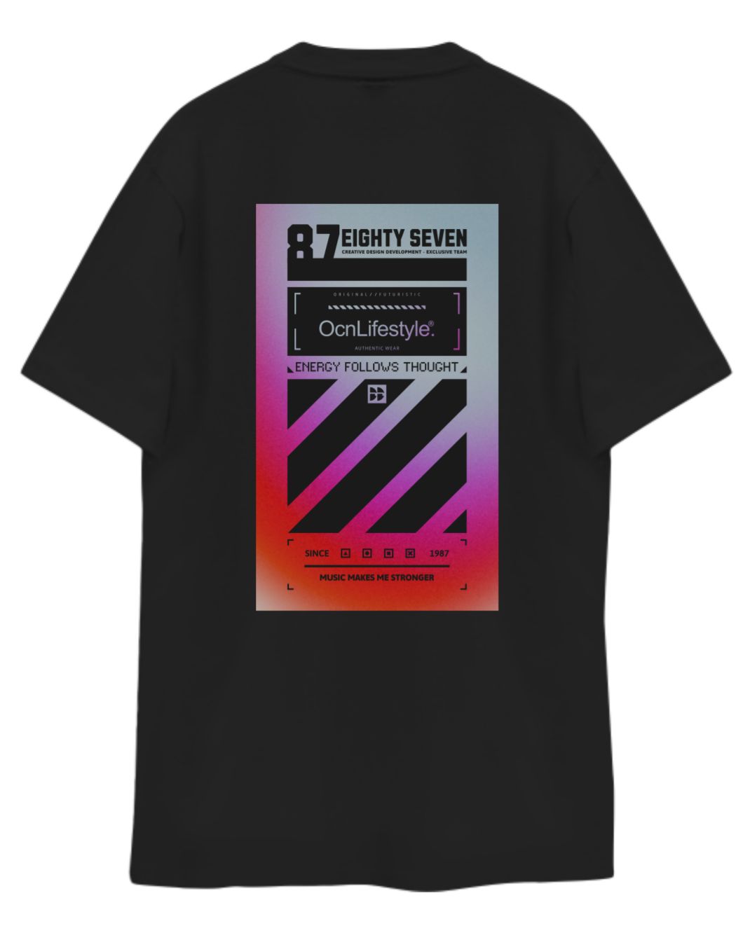 Remera Ocn hombre Premium Regular Negro 701D5