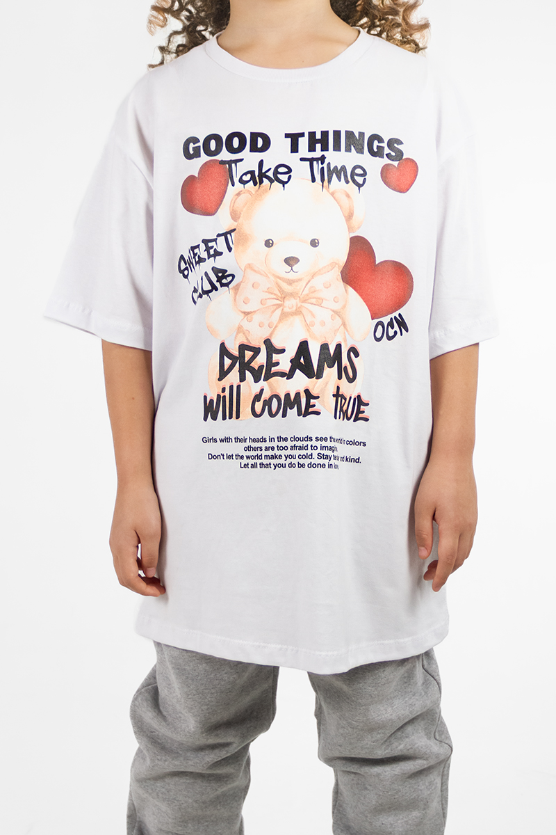 Remera Ocn Kids Over Tee 602M4 Blanco