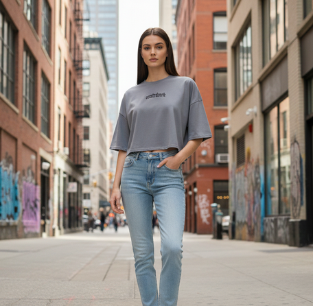 Remera Ocn Bludrred Wash Gris