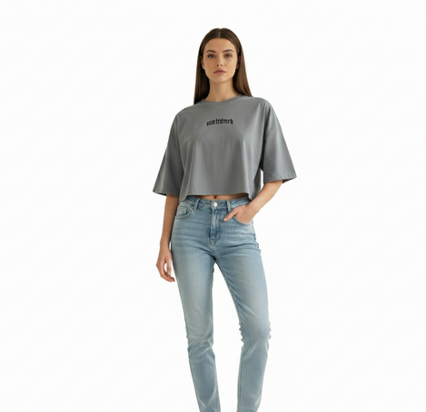 Remera Ocn Bludrred Wash Gris