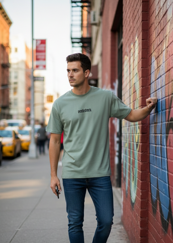 Remera Ocn Cracked Wash Verde