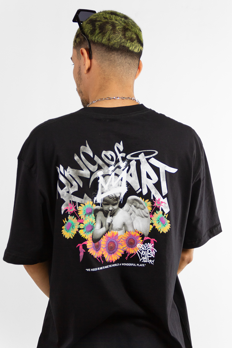 Remera King Of Art Urban Shirt Relax Negro Z5