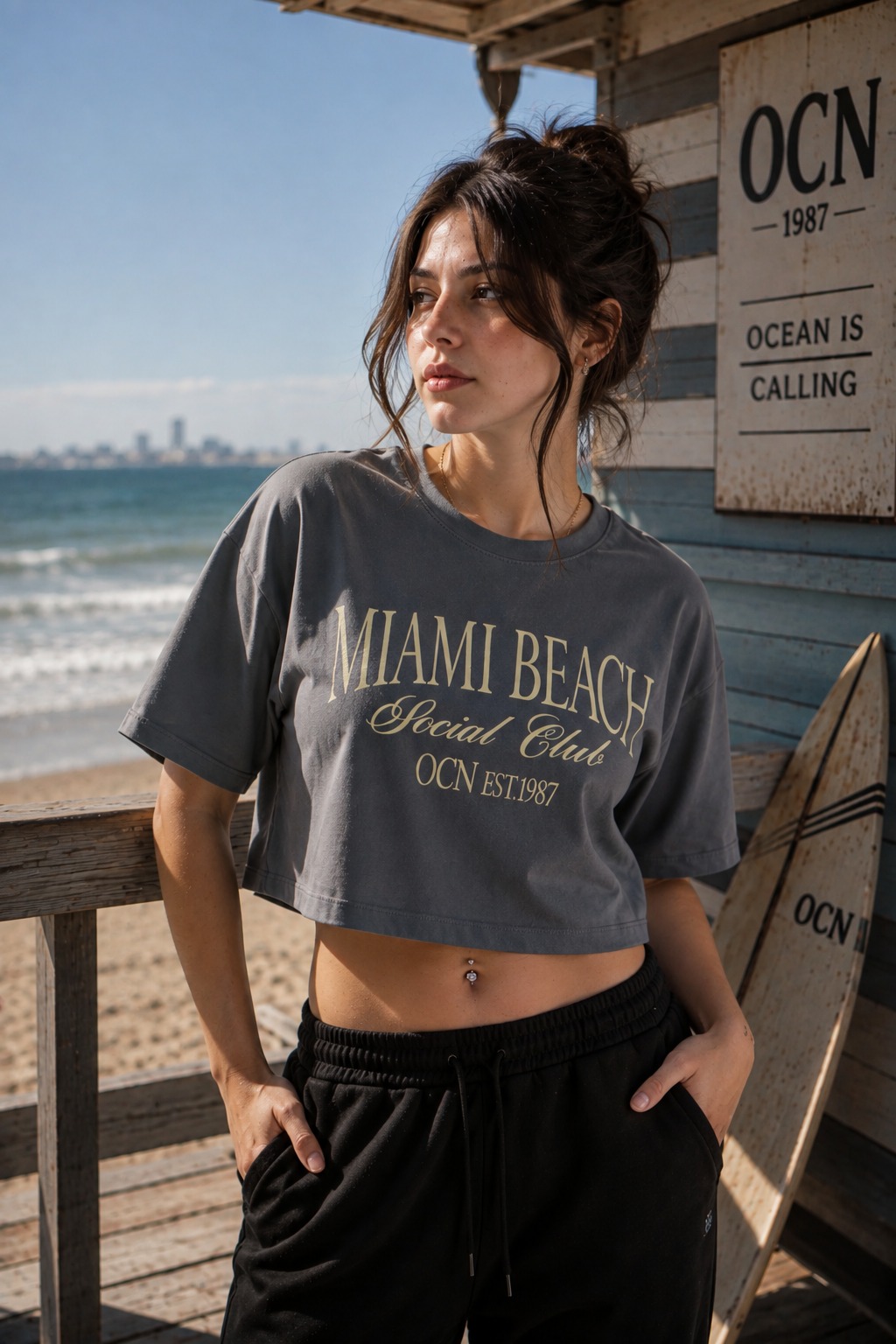 Remera Ocn Chevy Gris