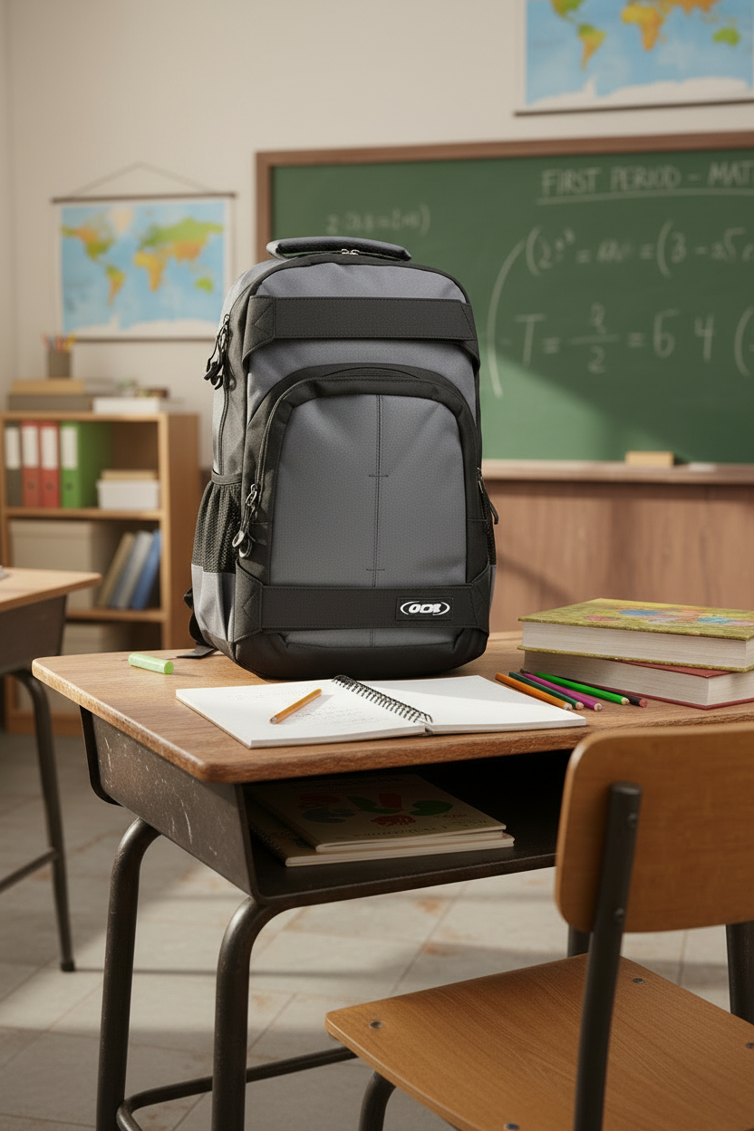 Mochila Ocn Porta Skate Gris