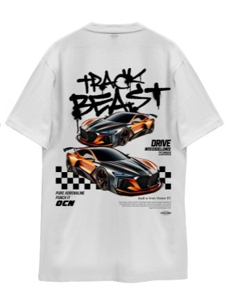 Remera Ocn Hombre Racing Blanco Relax 702P6
