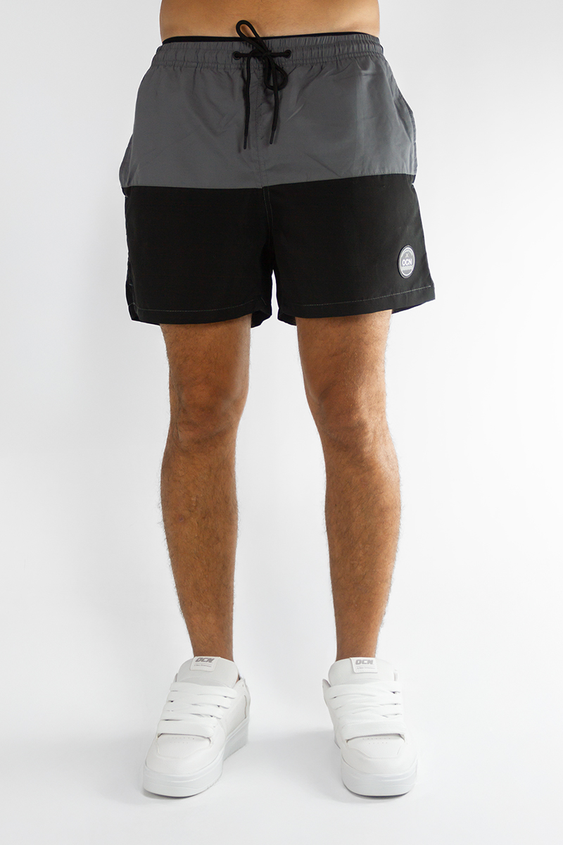 Short De Baño Ocn Hombre Dual Imp Gris