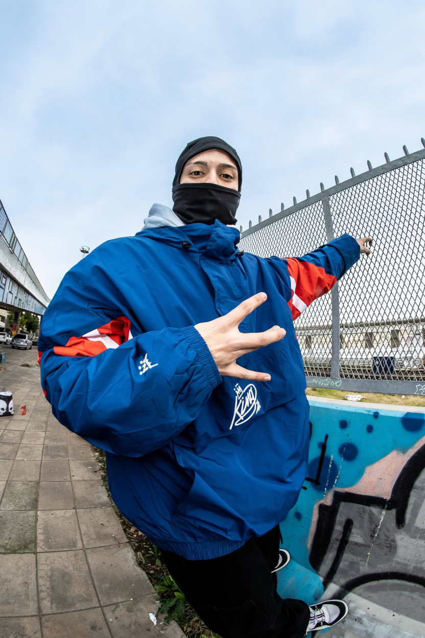 Anorak King Of Art Extinguisher Azul/Rojo