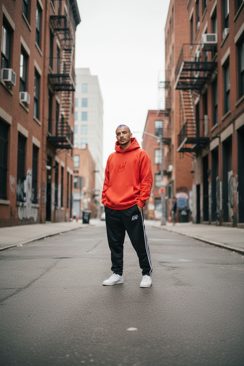 Buzo King Of Art Strips Rojo