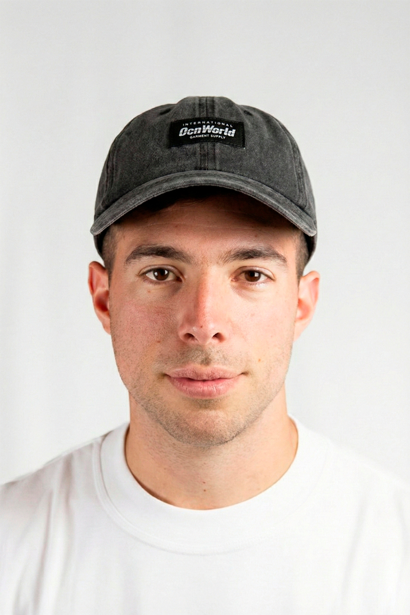 Gorra Ocn Wash Negro Gastado